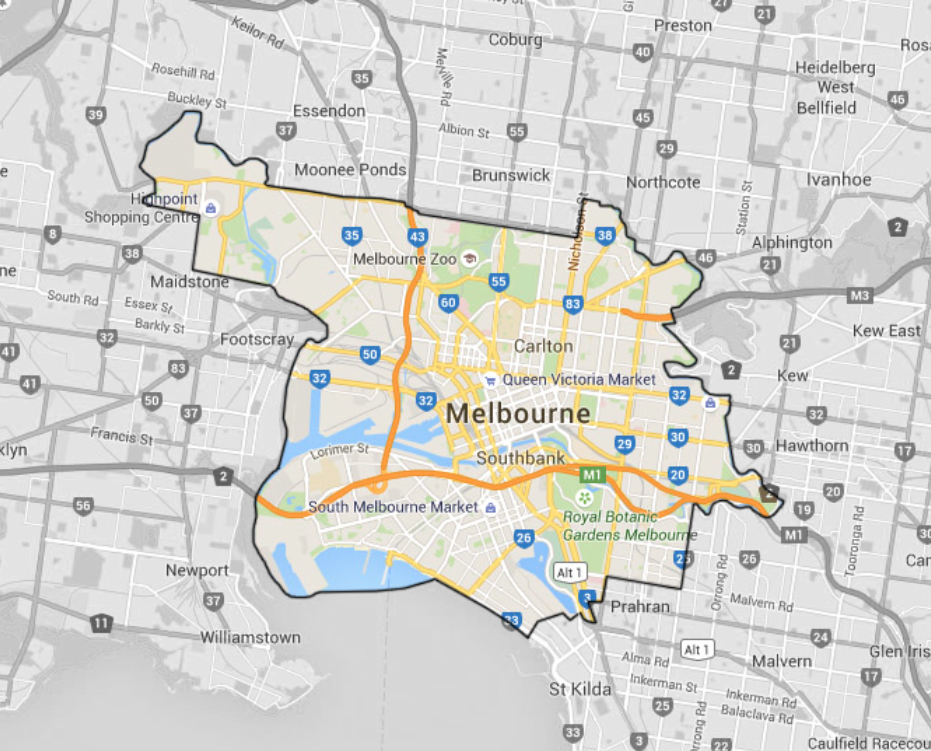 Houzz, Melbourne, Map